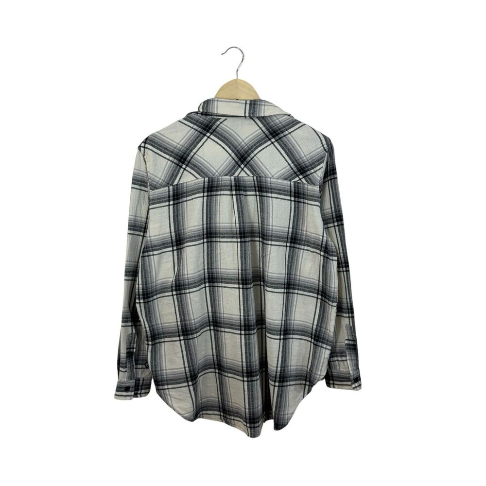GAP Large Cotton Flannel Shirt Button Up Long Sleeve Plaid Womens READ - Picture 2 of 12